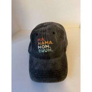 Ma Mama Mom Bruh Adjustable Printed Hat Cap Blue Gray New Without Tag